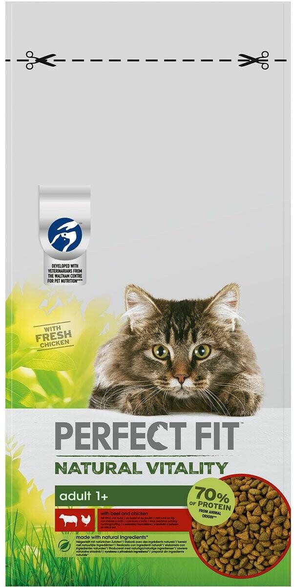 Zooplus Perfect Fit Natural Vitality Adult 1+ Katzen-Trockenfutter mit Rind und Huhn6kg Perfect Fit Natural Vitality Adult 1+ Katzen-Trockenfutter mit Rind und Huhn