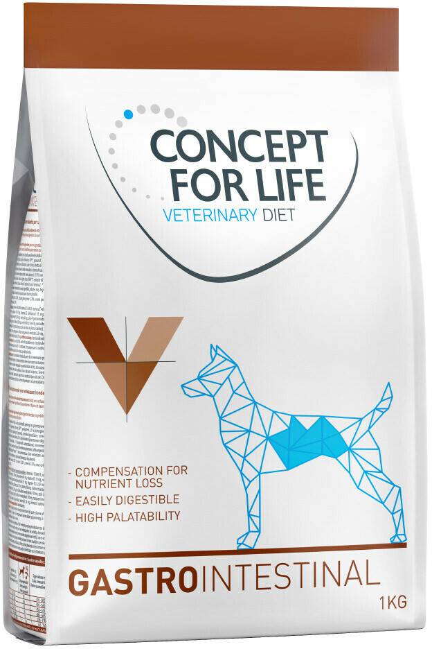 Zooplus Concept for Life Veterinary Diet Gastro Intestinal Hundetrockenfutter1kg Concept for Life Veterinary Diet Gastro Intestinal Hundetrockenfutter