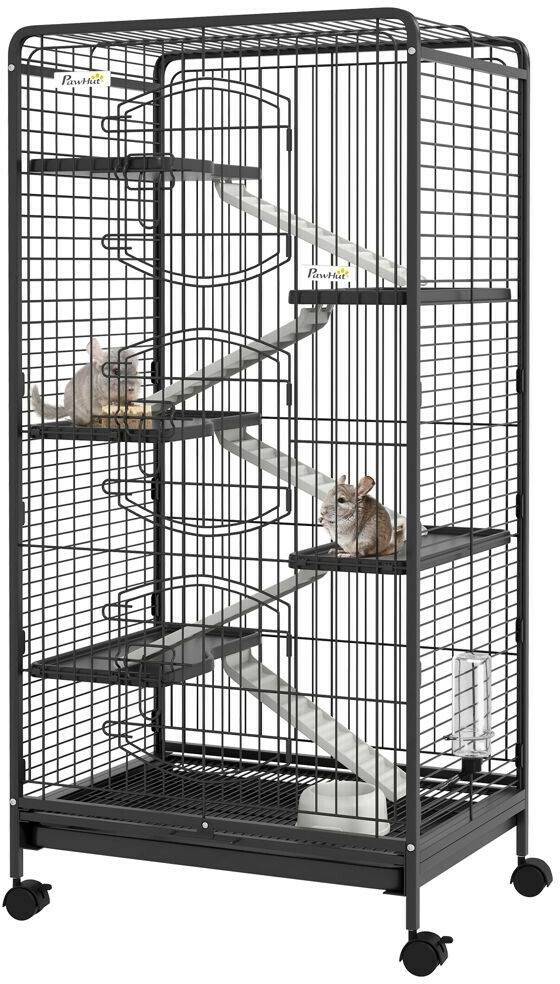 Nagerkäfige Zooplus Pawhut Small animal cage 5 platforms 131 cm (D51-158V01BK)