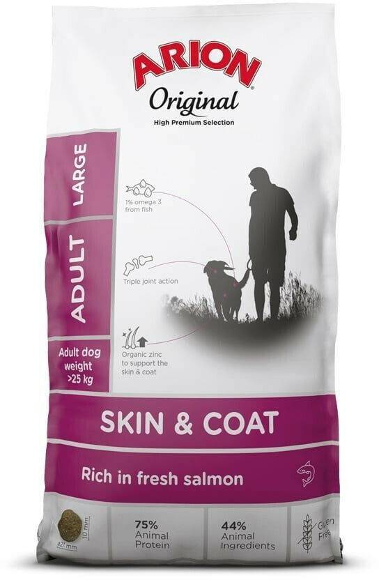 Zooplus Arion Original Skin & Coat Adult Large Hundetrockenfutter 12kg Hundefutter