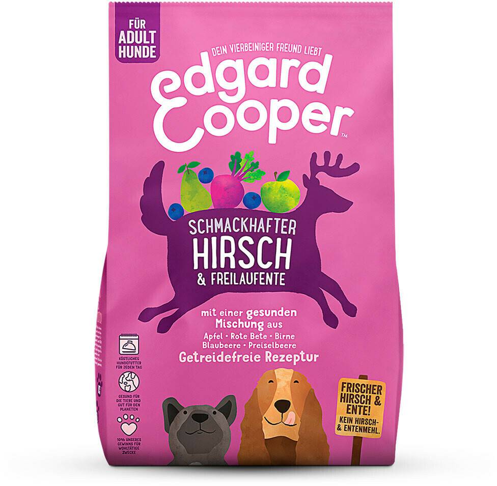 Zooplus Edgard & Cooper Hund Trockenfutter Frischer Hirsch & Freilaufente7kg Edgard & Cooper Hund Trockenfutter Frischer Hirsch & Freilaufente