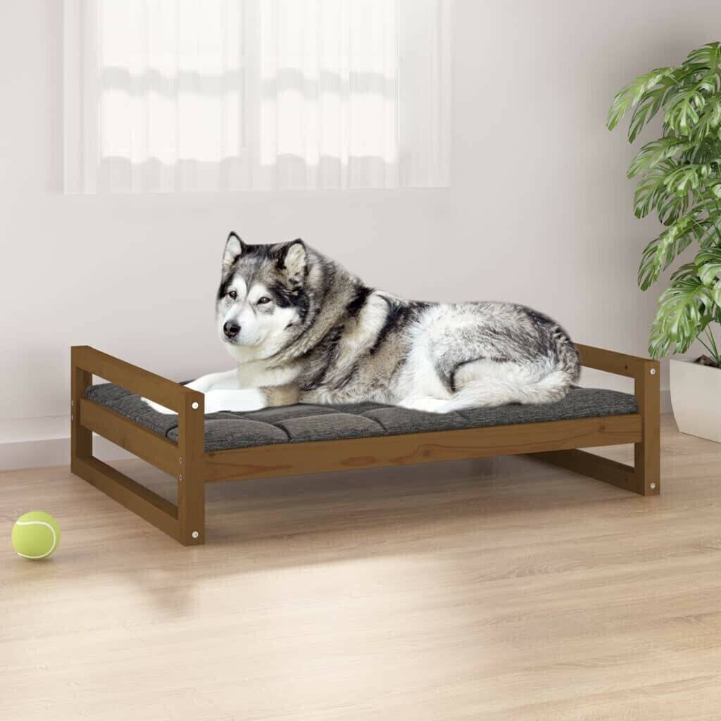 Zooplus vidaXL Hundebett Kiefer mit Kopf- und Fußteilhonigbraun 105,5x75,5x28cm Kiefer (821490) vidaXL Hundebett Kiefer mit Kopf- und Fußteil